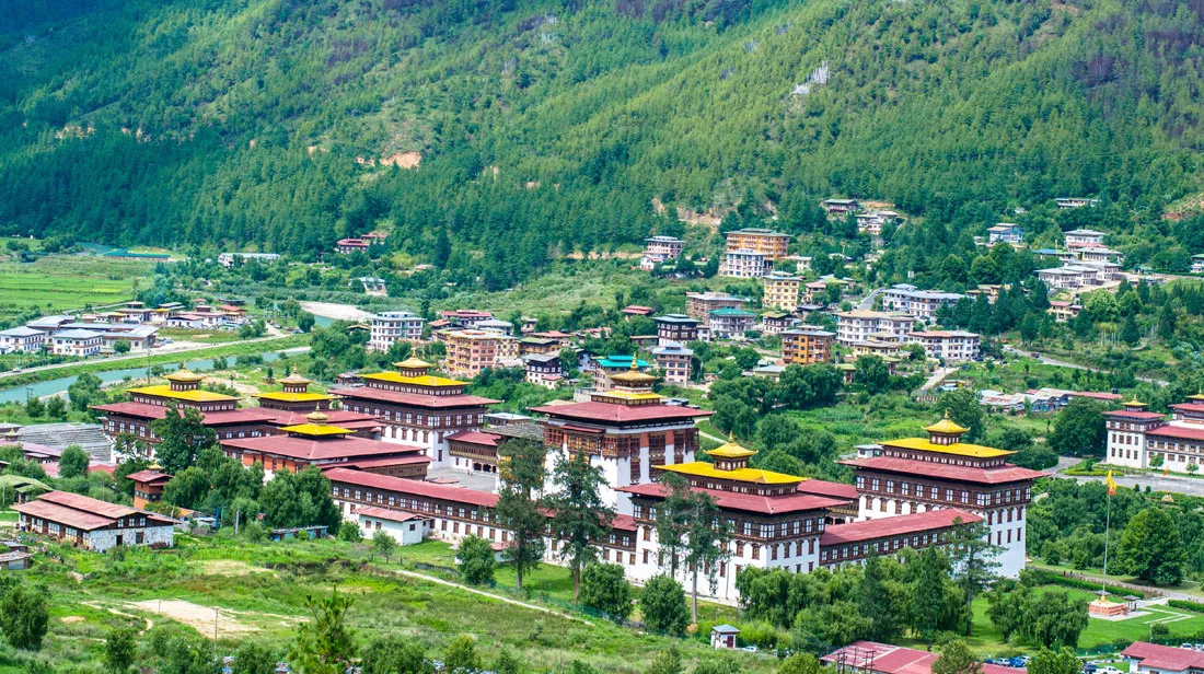 aerial-view-of-ddzong-thimphu