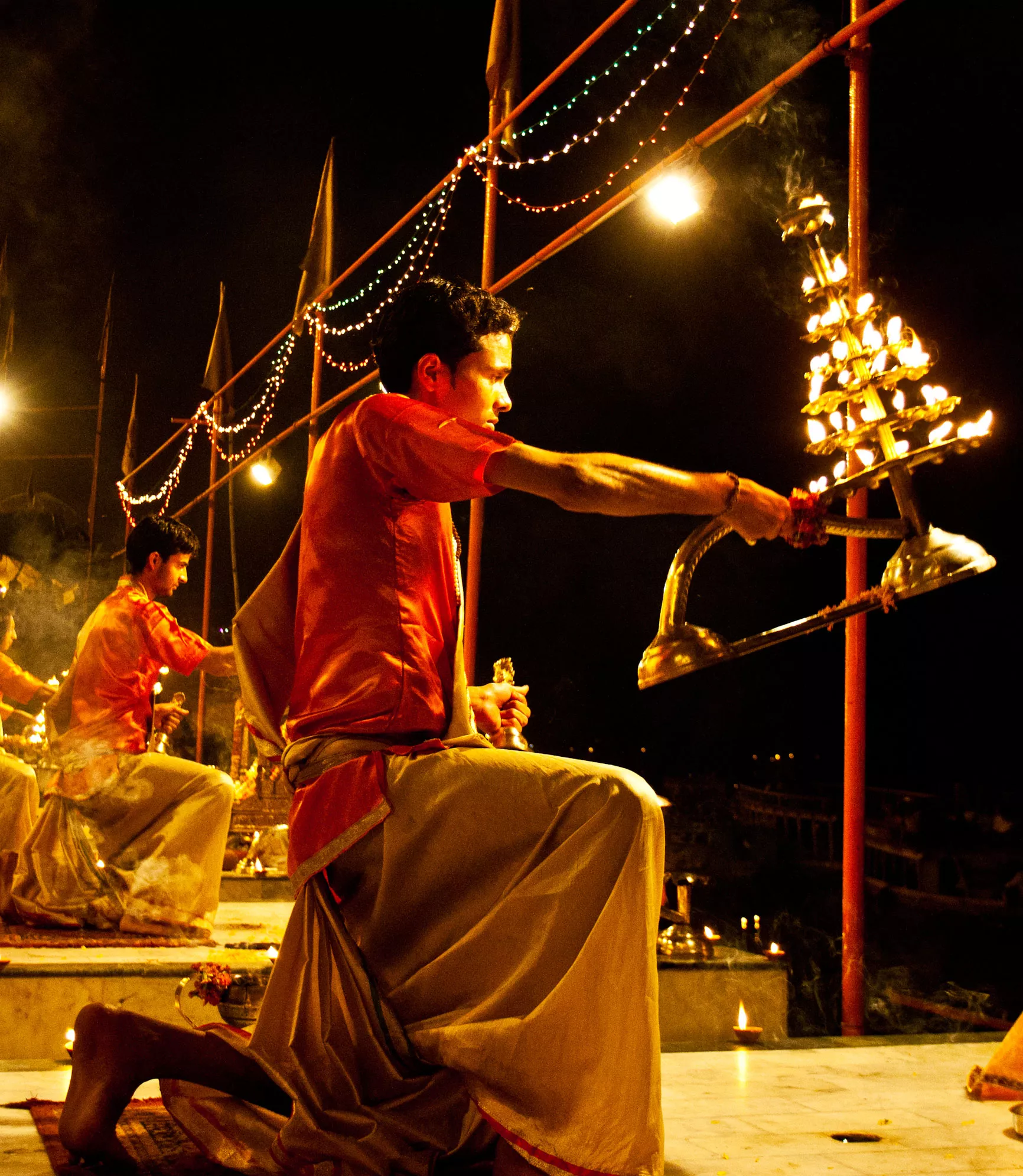 Ganga aarti at night, Varanasi Ghat